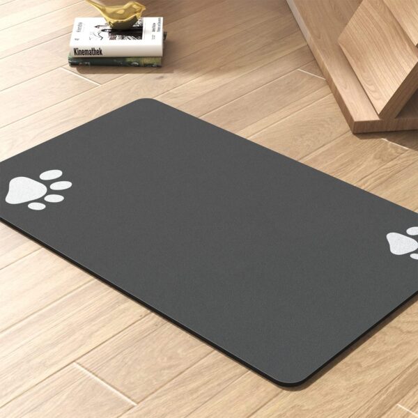 Pet Feeding Mat-Absorbent Dog Mat for Food and Water Bowl-No Stains Quick Dry Dog Water Dispenser Mat-Dog Accessories Pet Supplies-Dog Water Bowl for Messy Drinkers - Image 2