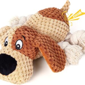 Squeaky Dog Toys Dog Plush Toy for Large Chewers Dog Toys with Crinkle Paper and Squeaker Tug of War Dog Toys