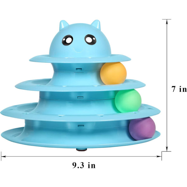 Tower of Tracks Interactive 3-Tier Cat Track Toy with Spinning Balls - Image 2