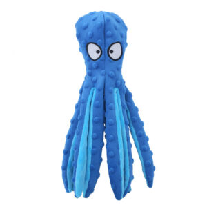 Dog Squeaky Toys Octopus - No Stuffing Crinkle Plush Dog Toys for Puppy Teething, Durable Interactive Dog Chew Toys for Small, Medium and Large Dogs Training and Reduce Boredom