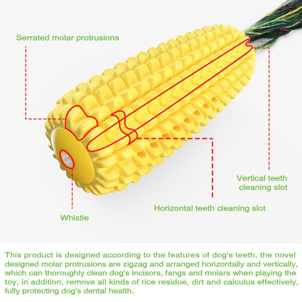 Dog Chew Toys for Aggressive Chewers, Indestructible Tough Durable Squeaky Interactive Dog Toys, Puppy Teeth Chew Corn Stick Toy for Small Meduium Large Breed - Image 4