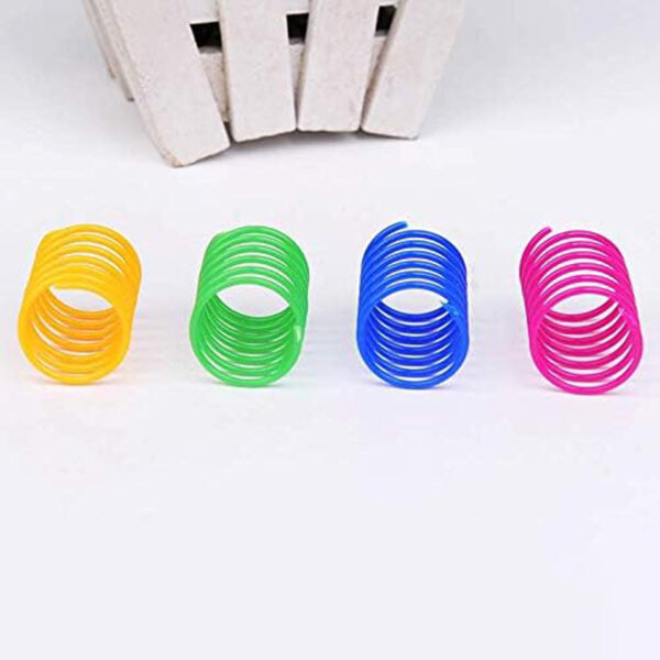 Cat Spiral Spring, 12 Pc Cat Creative Toy to Kill Time and Keep Fit Interactive Cat Toy Sturdy Heavy Plastic Spring Colorful Springs Cat Toy for Swatting, Biting, Hunting Kitten Toys - Image 6